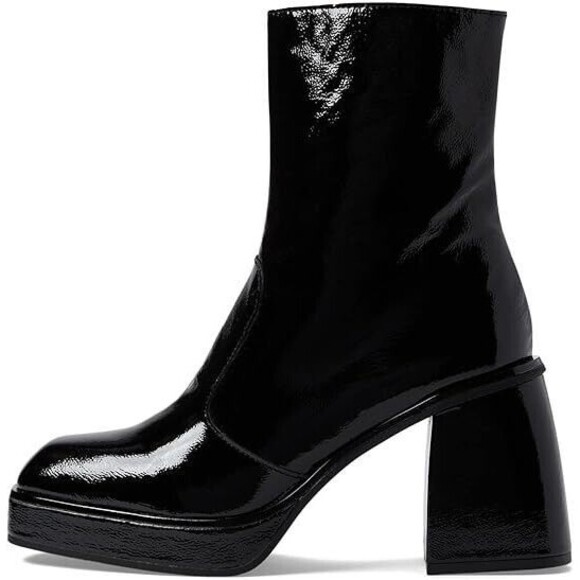 Free People Ruby Women's 41/ 10 Platform Bootie Black Patent Leather NWOB - Picture 2 of 12